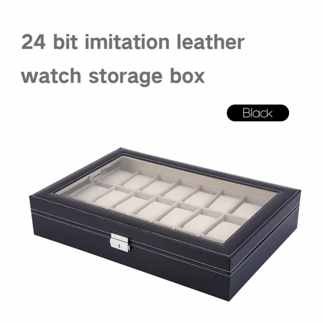 Infographic presenting the imitation leather watch storage box