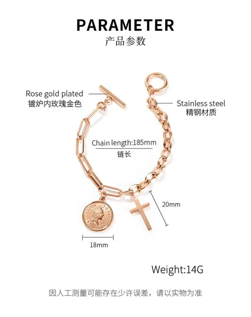 Parameter diagram, 20 centimetre bracelet, 14 grams