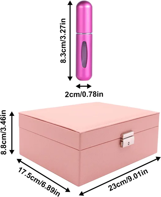 Pink case dimension diagram in centimetres