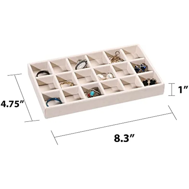 Single tray dimension diagram, eight point three by four point seven five inches