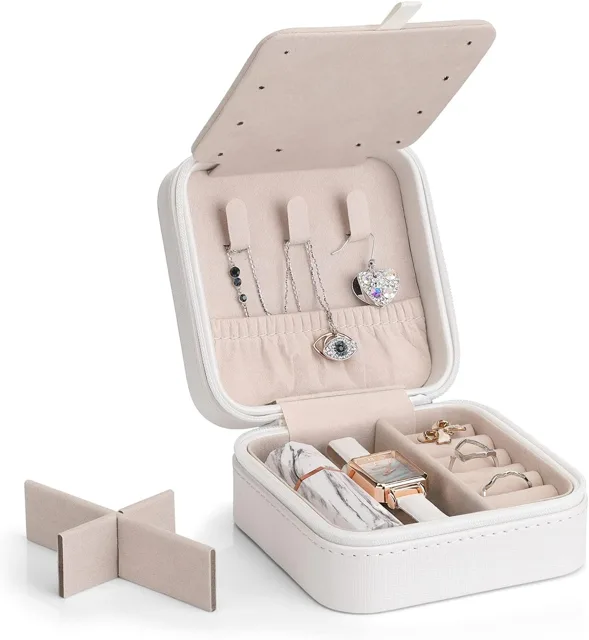 White case fully open with a divider cross laid beside it