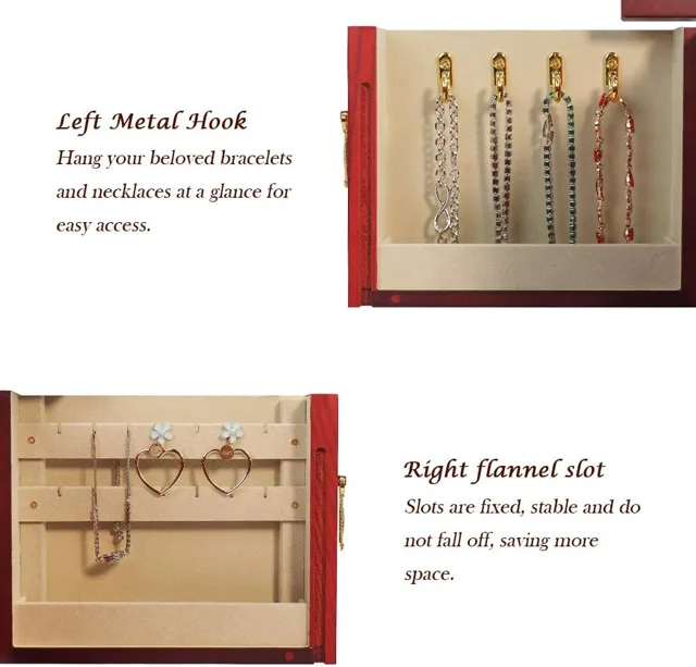 Infographic showing the metal hooks and flannel slots
