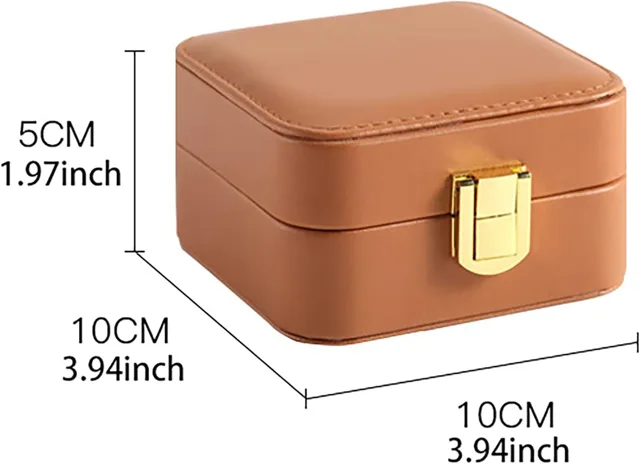 Caramel case dimension diagram, ten by ten by five centimetres