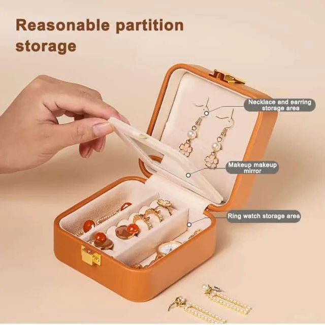 Hand opening the caramel case to the partitioned tray