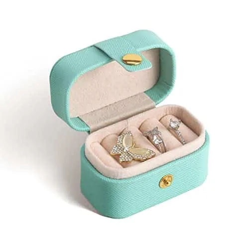 Mint mini case open showing the lined compartments