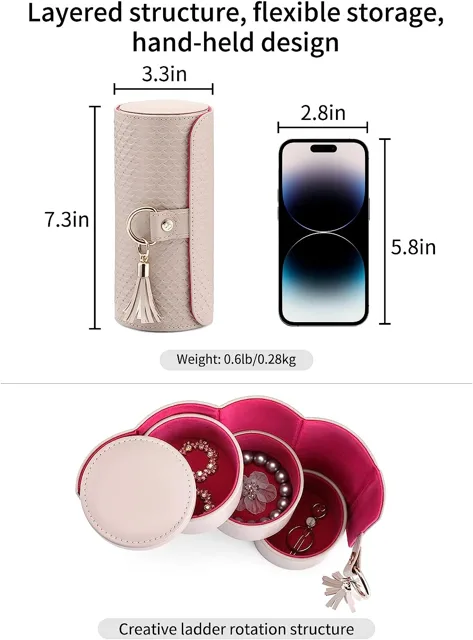 Infographic with the layered hand-held structure dimensions