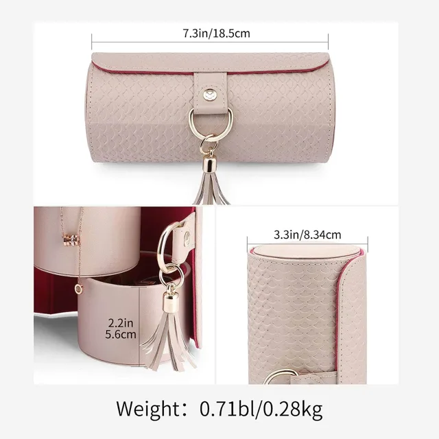 Dimension diagram of the pink roll with weight noted