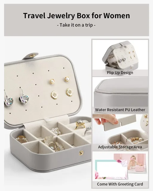 Infographic presenting the travel jewelry box for women