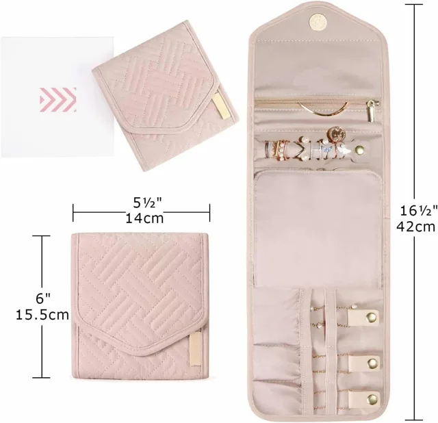 Pink roll dimension diagram marked in inches and centimetres
