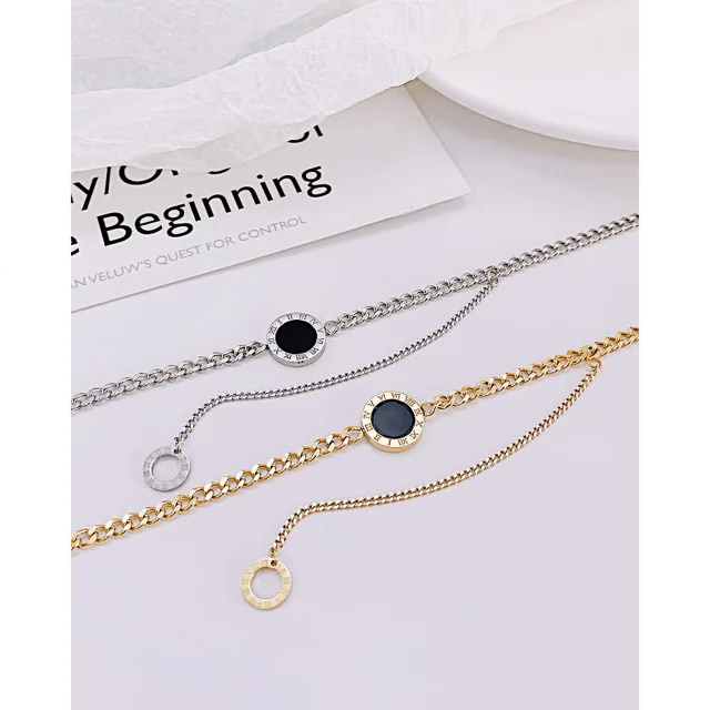 Gold and silver clasp necklaces side by side