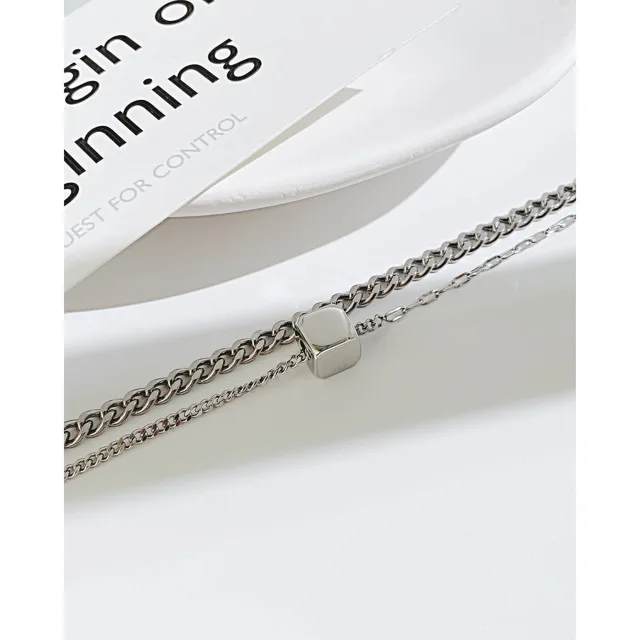 Silver chain clasp close-up