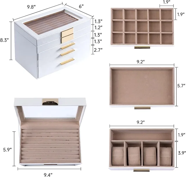 White cabinet dimension diagram in inches