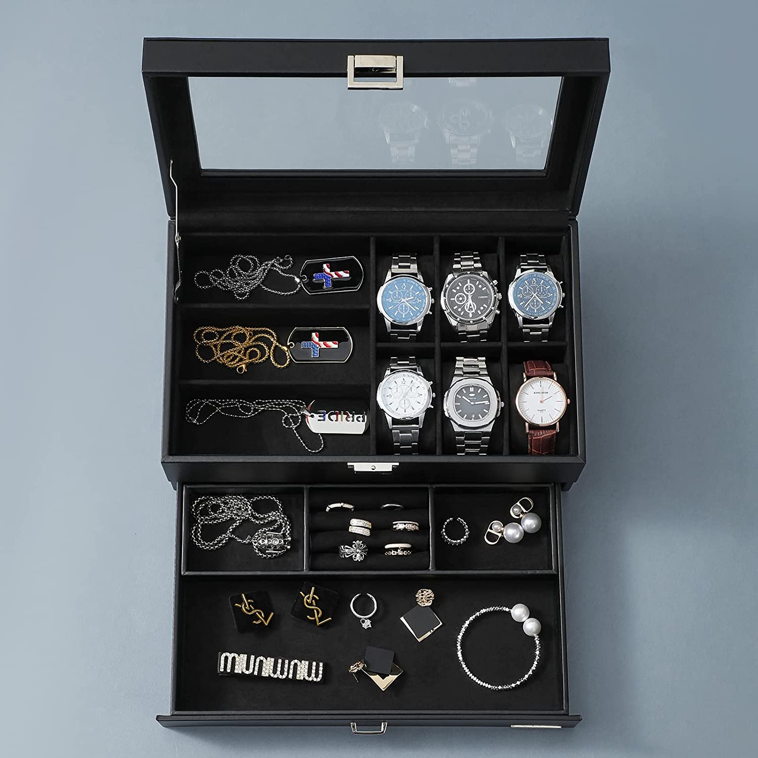 Leather Storage Box for Watches and Jewelry- Luxury Gift for Best Friend