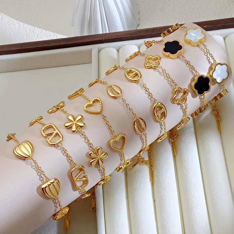 Thin titanium steel chain bracelet in Korean and Japanese ins style