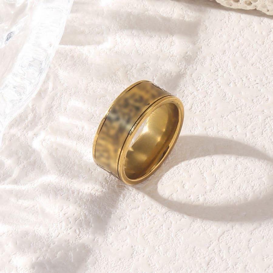 Closed non-adjustable couple titanium steel ring, DIY base style