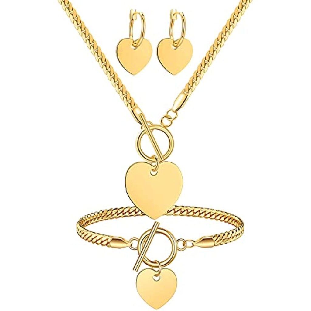 Cheap Wheat Chain Necklace and Bracelet Set for Men – Chain Width of 5mm at 22 inches