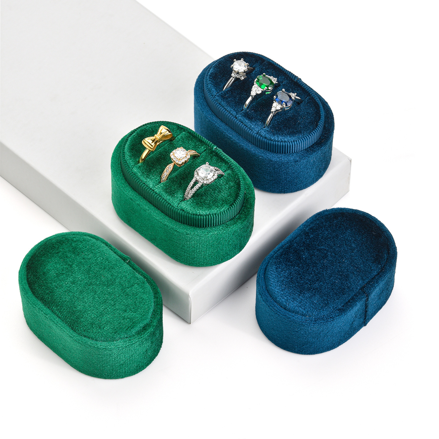 velvet engagement ring box wholesale for proposal display